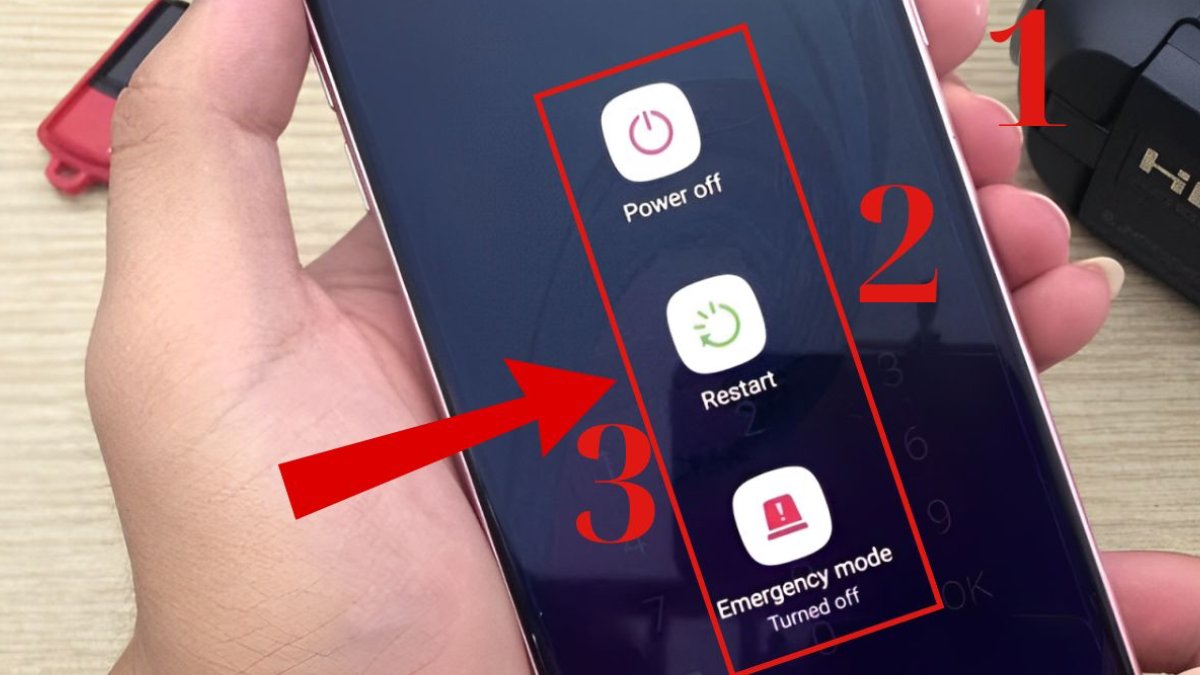 Cách khắc phục lỗi không mở được camera trên điện thoại - khởi động lại điện thoại