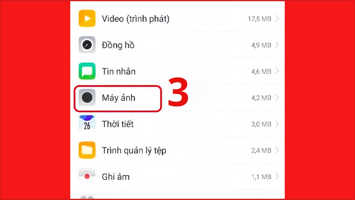 Cách khắc phục lỗi không mở được camera trên điện thoại - xóa bộ nhớ cache - bước 2