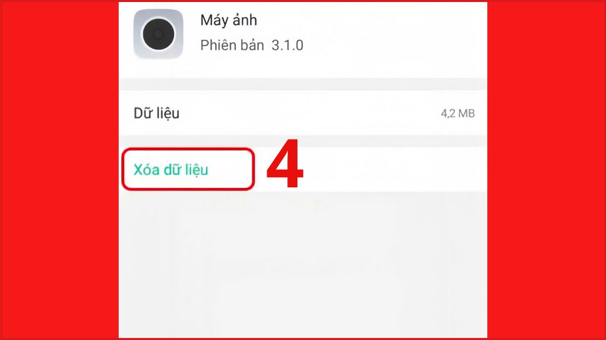 Cách khắc phục lỗi không mở được camera trên điện thoại - xóa bộ nhớ cache - bước 3