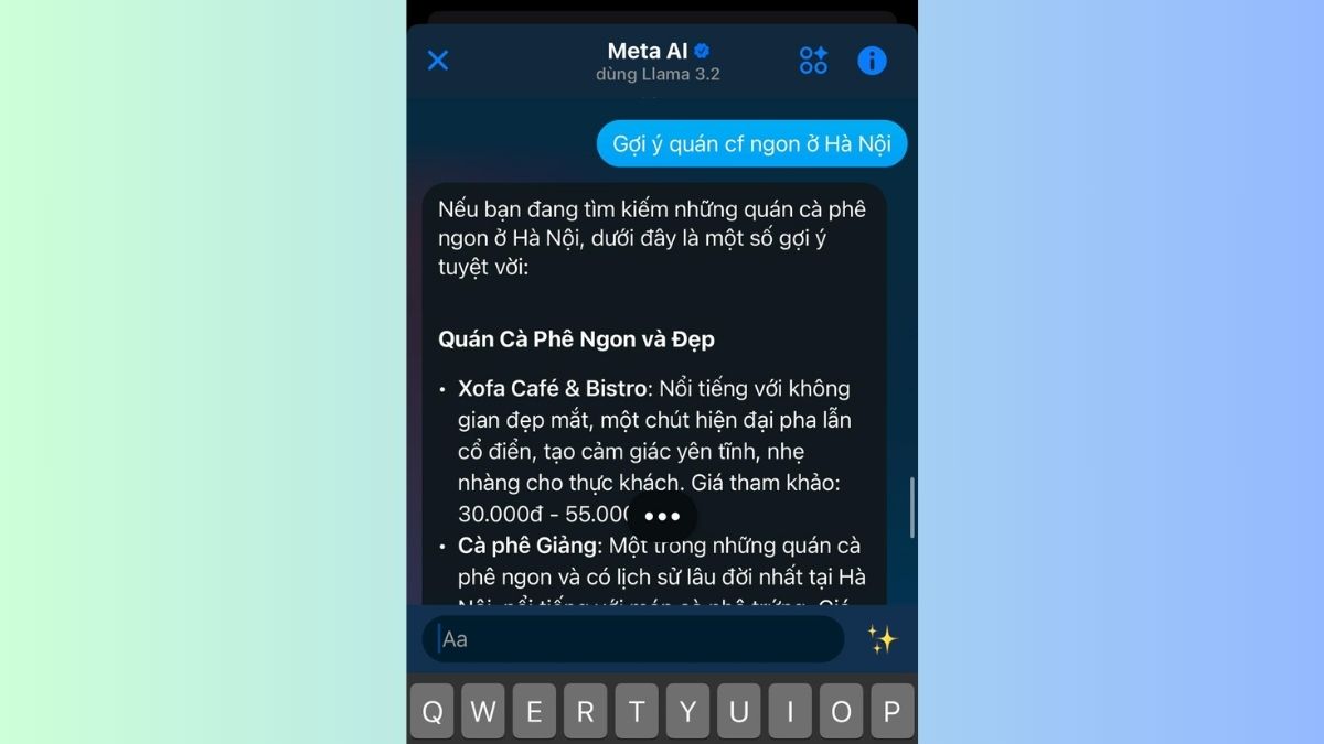 Cách dùng Meta AI trên Messenger - bước 4