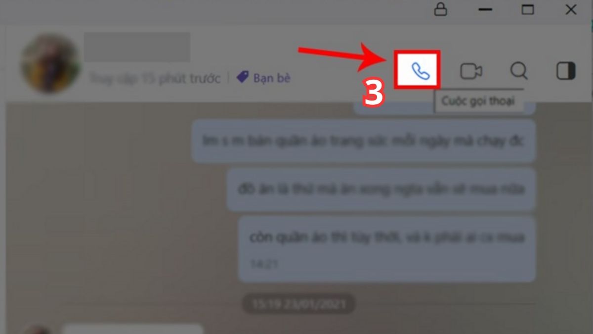Cách nghe lại cuộc gọi trên Zalo bằng máy tính - bước 2