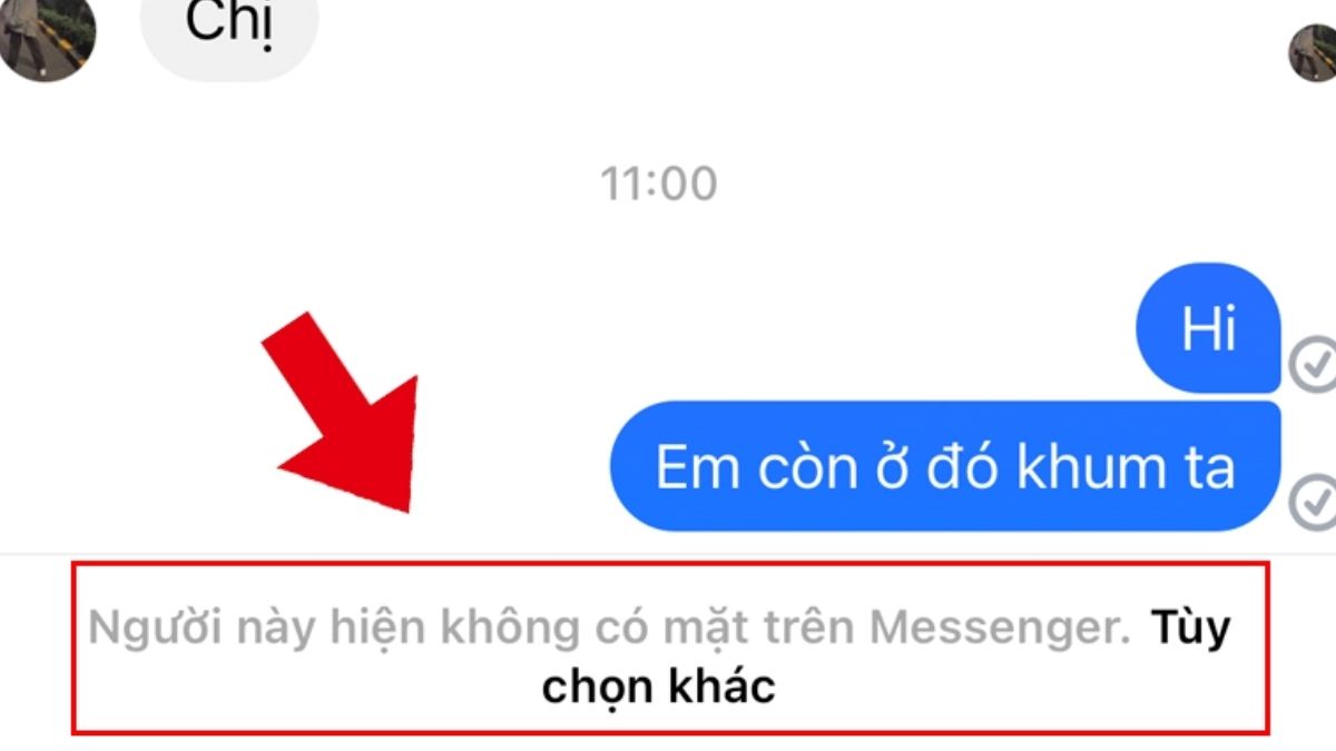 Người này hiện không có trên Messenger là gì?