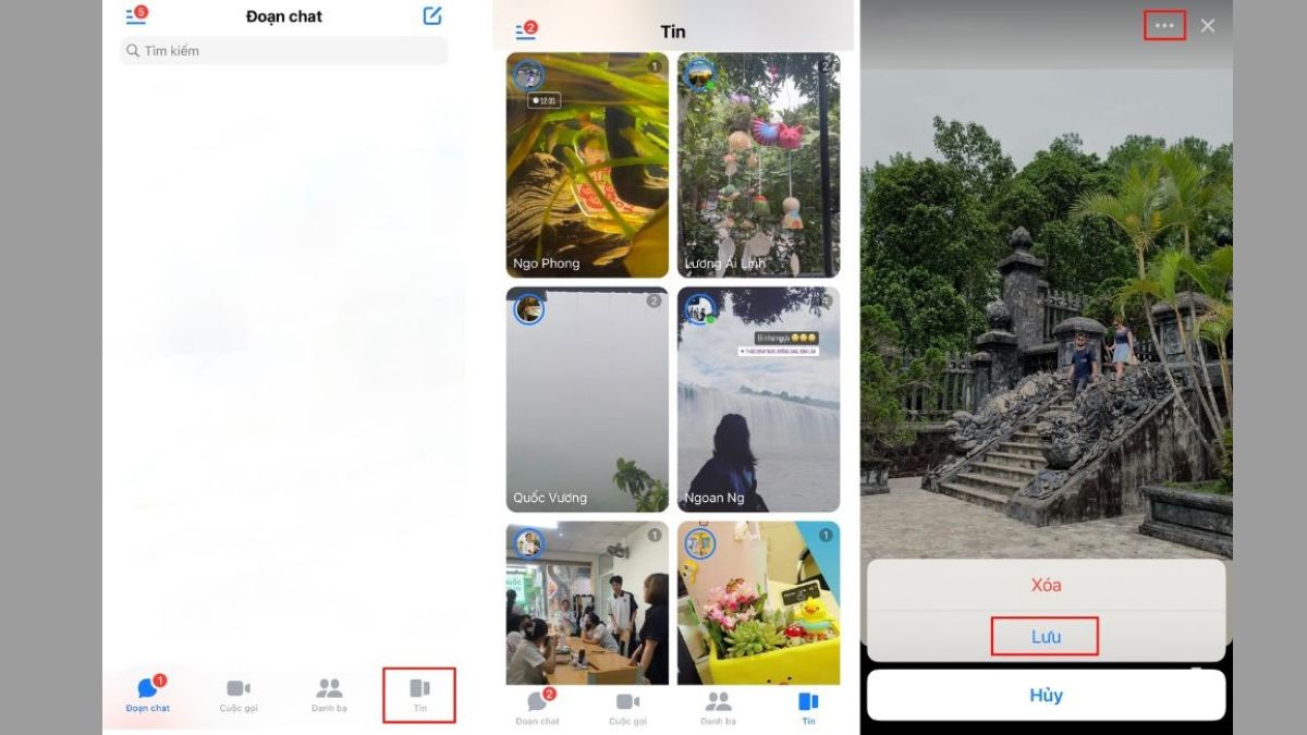 Cách tải video story Facebook trên điện thoại qua mục tin