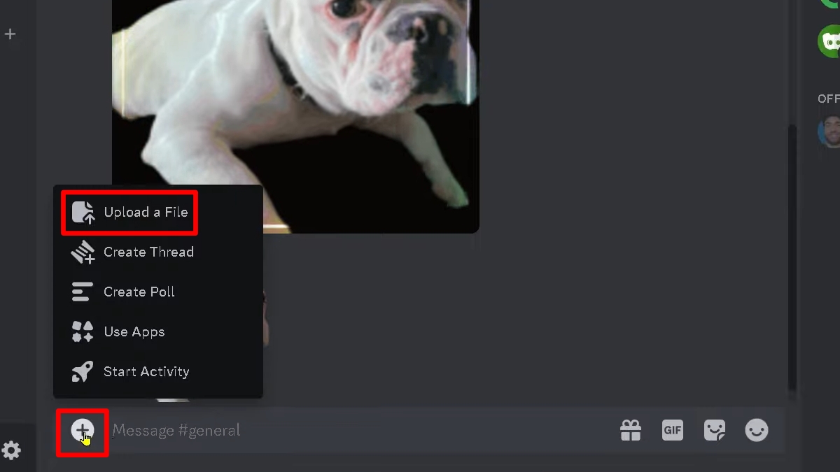 Cách upload GIF Discord - bước 2