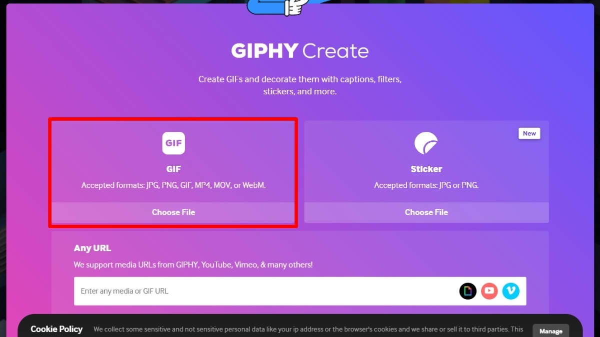 Cách tạo GIF Discord với Giphy - bước 2