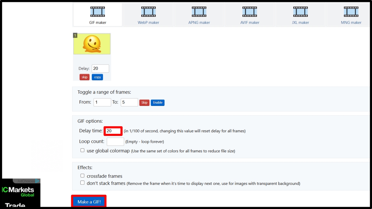 Cách tạo GIF Discord bằng EZGIF - bước 3