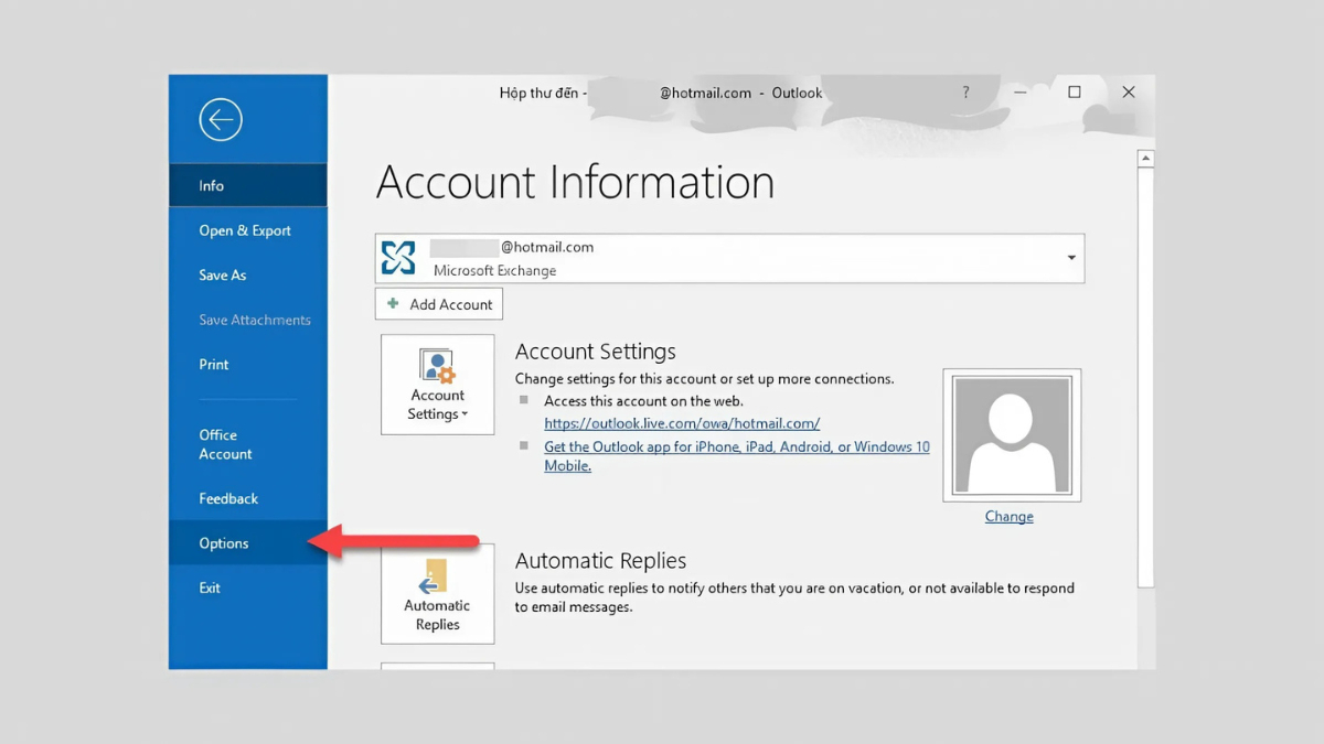 Cách chỉnh sửa chữ ký outlook - bước 2