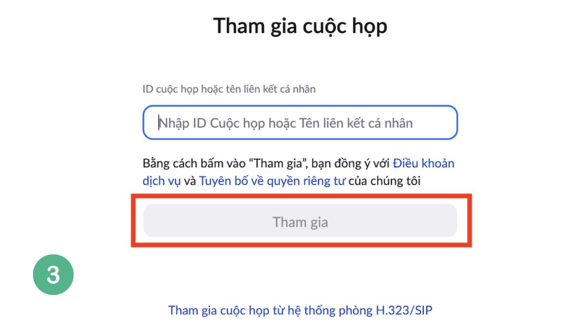 Hướng dẫn cách tham gia cuộc họp Zoom trên thiết bị PC - bước 3