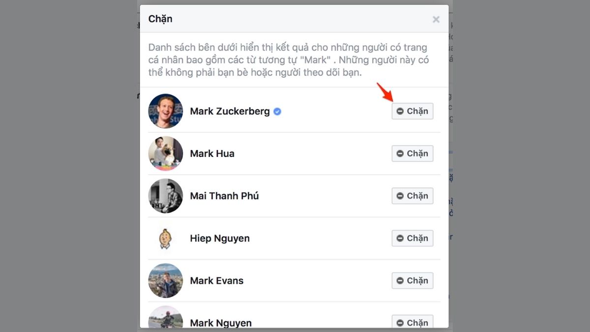 Tính năng xem danh sách chặn trên Facebook là gì?