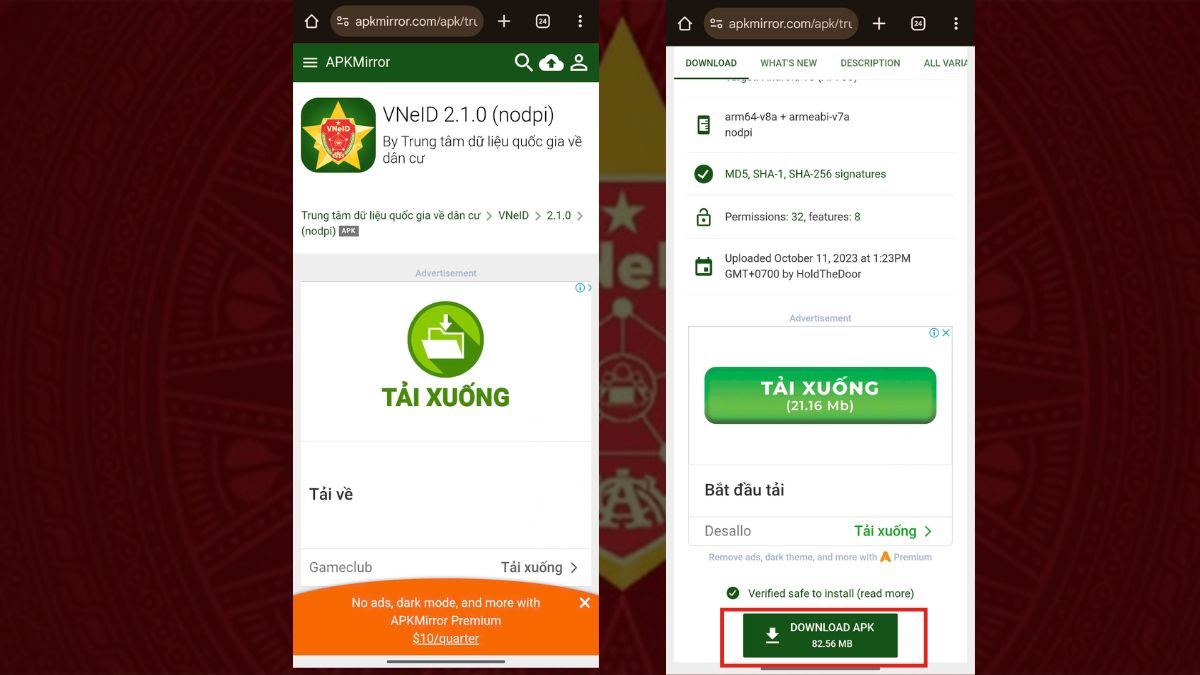 Hướng dẫn cách tải và cài đặt VNeID APK - bước 1