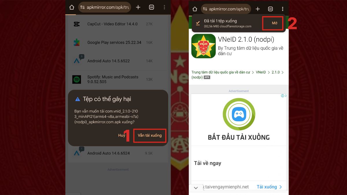 Hướng dẫn cách tải và cài đặt VNeID APK - bước 2