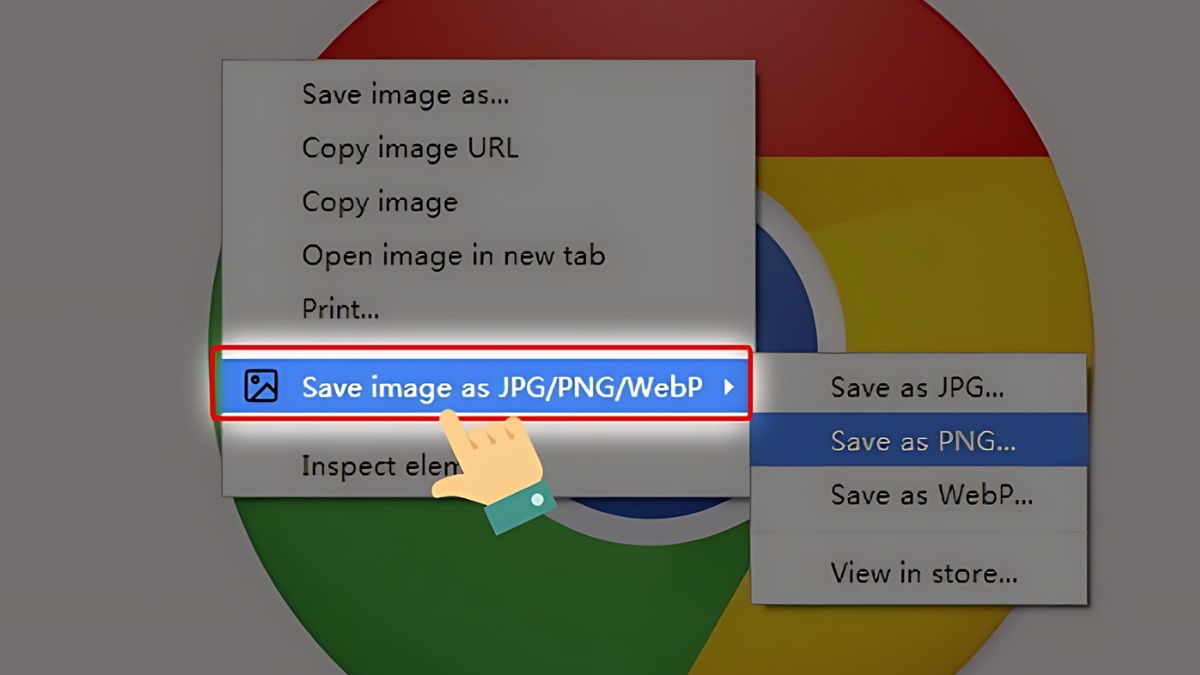 chuyển đổi file WebP sang JPG, PNG với tiện ích Save image as Type- bước 2