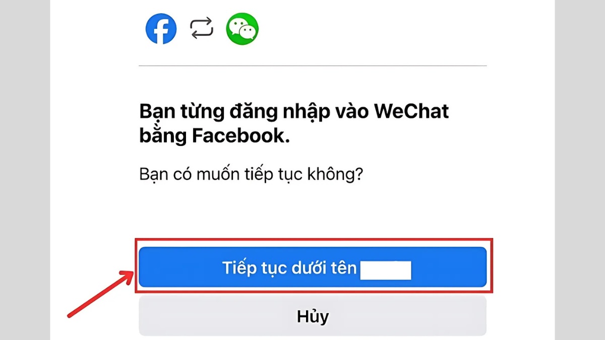 Cách mở tài khoản Wechat bị chặn - Đăng nhập bằng liên kết Facebook