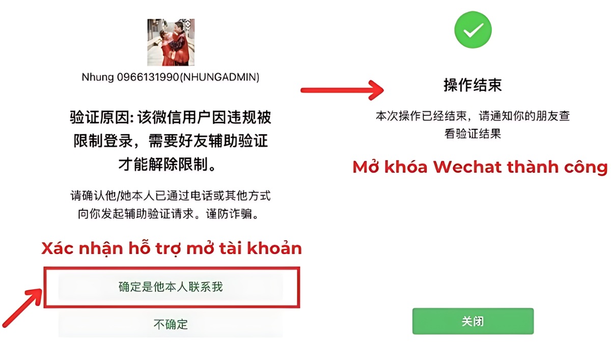Cách mở tài khoản Wechat bị chặn sử dụng SĐT Trung Quốc - bước 4