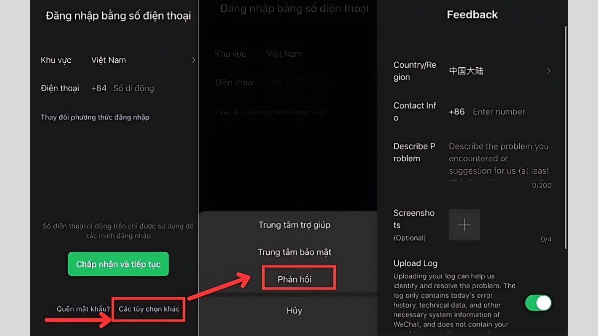 Cách mở tài khoản Wechat bị chặn - Gửi yêu cầu khiếu nại lên bộ phận hỗ trợ Wechat