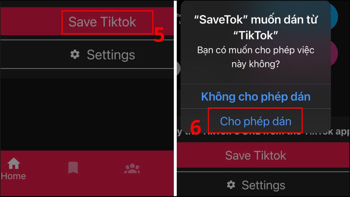 SaveTok app xóa logo TikTok trên iPhone - bước 3