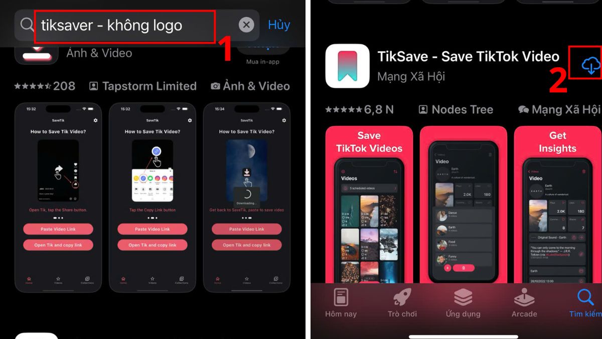 Cách bỏ logo TikTok trên iPhone bằng TikSaver - bước 1