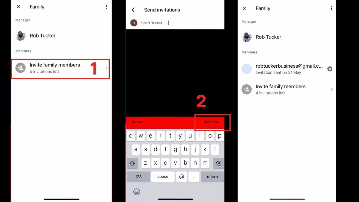 Cách chia sẻ YouTube Premium Family - bước 3