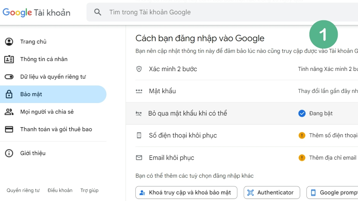 Cách kích hoạt 2FA Google