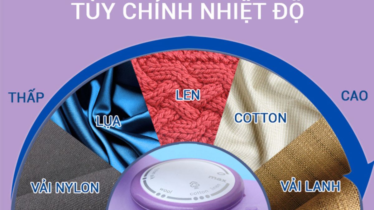 cách điều chỉnh nhiệt độ bàn ủi theo từng loại vải
