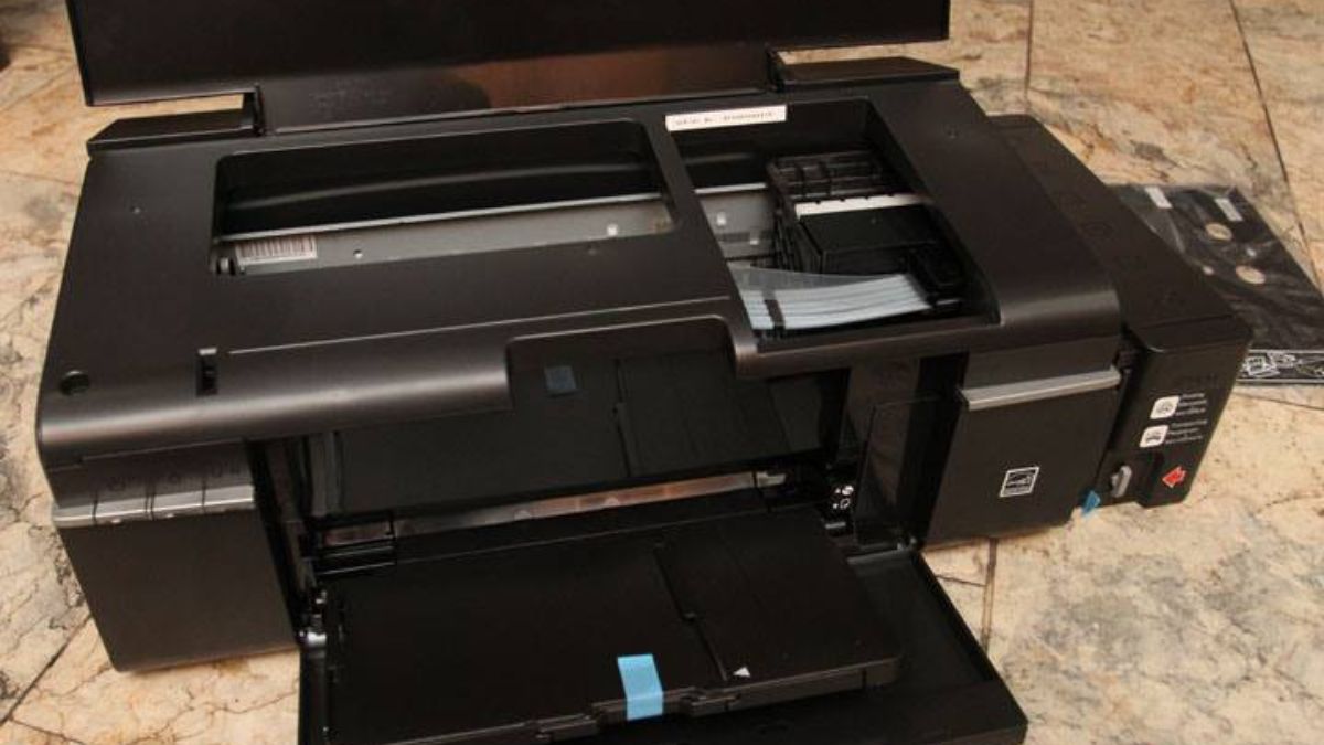 Máy in Epson L805 báo lỗi 3 đèn đỏ nhấp nháy