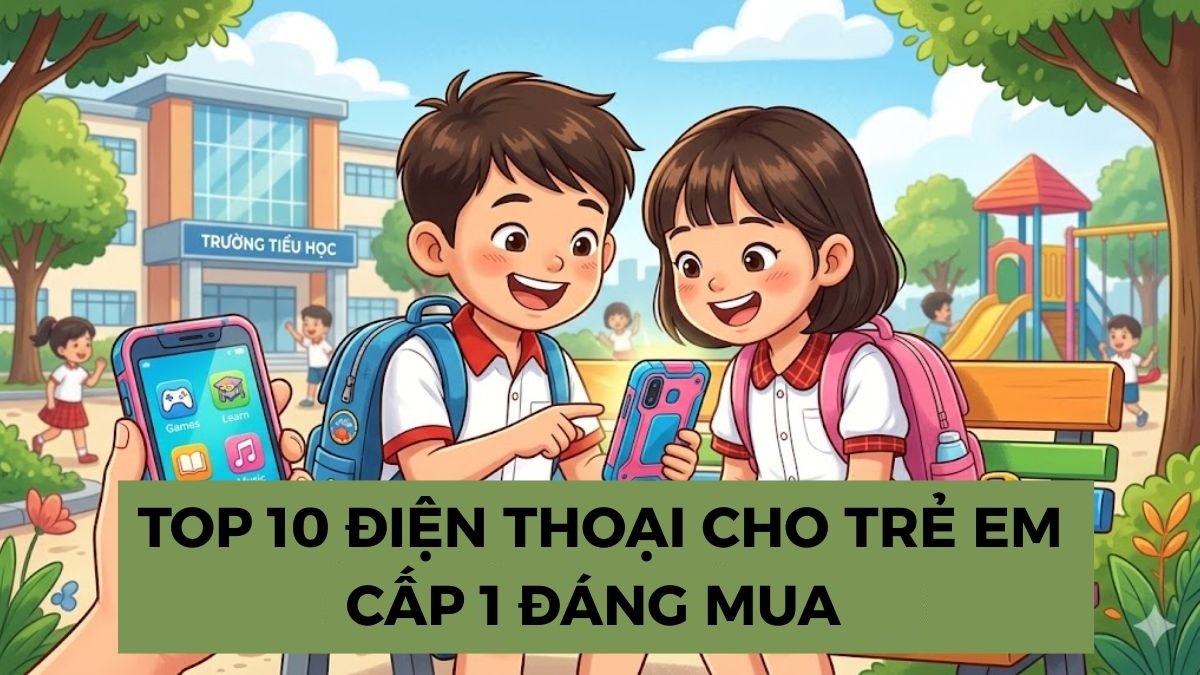 Top 10 điện thoại cho trẻ em cấp 1 đáng mua hiện nay