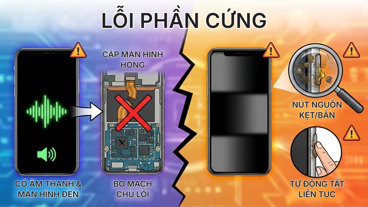 Lỗi phần cứng khiến điện thoại tự tắt màn hình