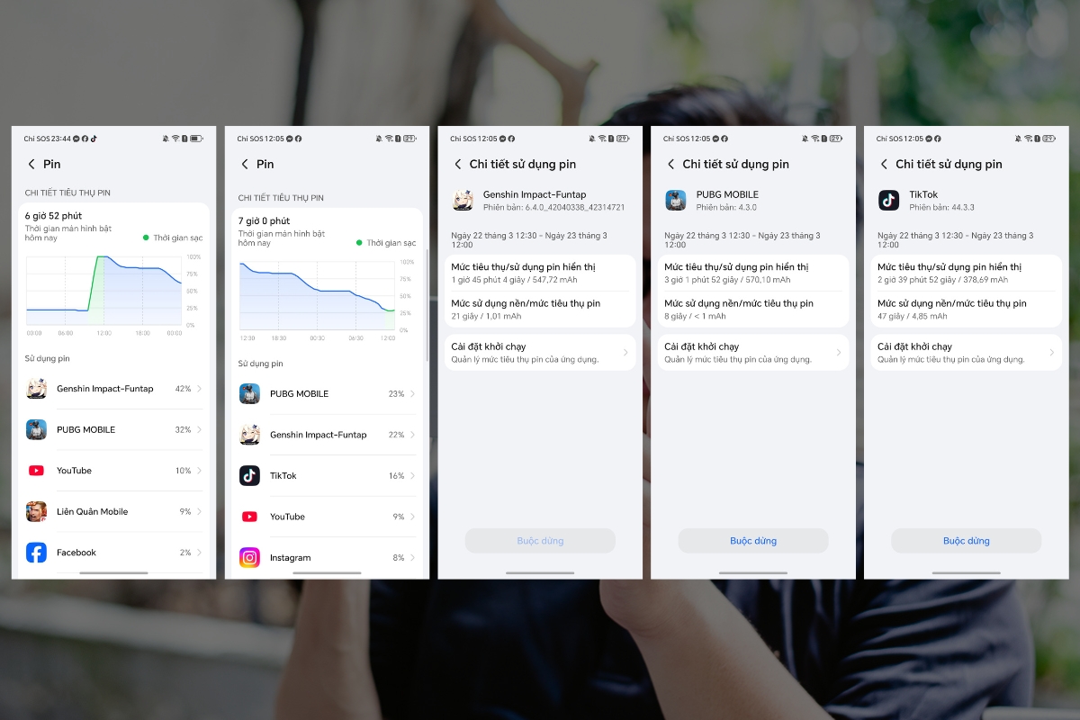 Biểu đồ pin trên Honor X8d