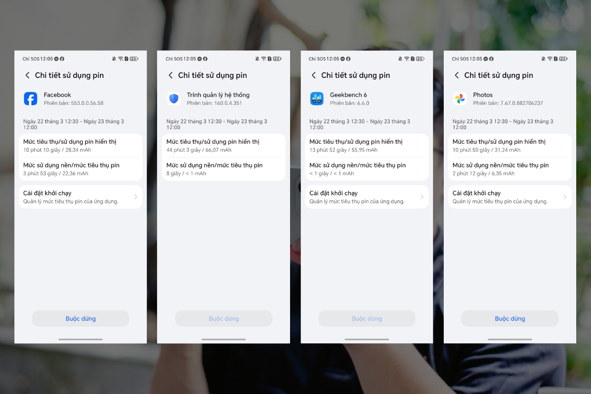 Biểu đồ pin trên Honor X8d