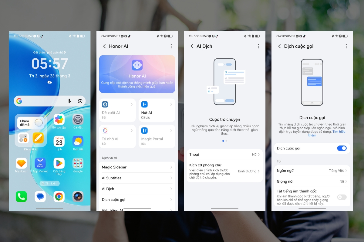 Phần mềm của Honor X8d vì thế cho cảm giác mượt mà