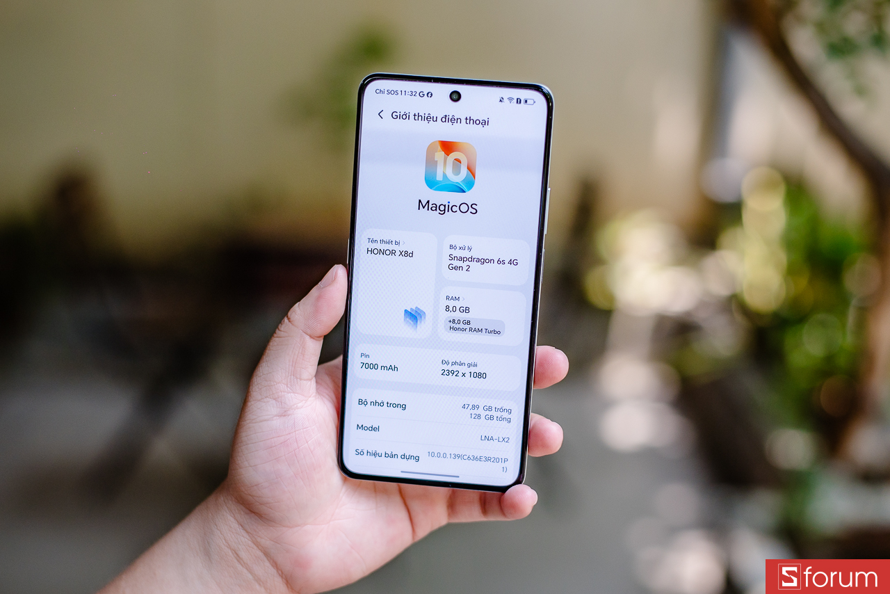 Honor X8d chạy Android 15 với giao diện MagicOS 10