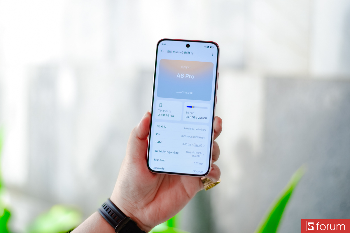 OPPO A6 Pro được trang bị chip MediaTek Helio G100