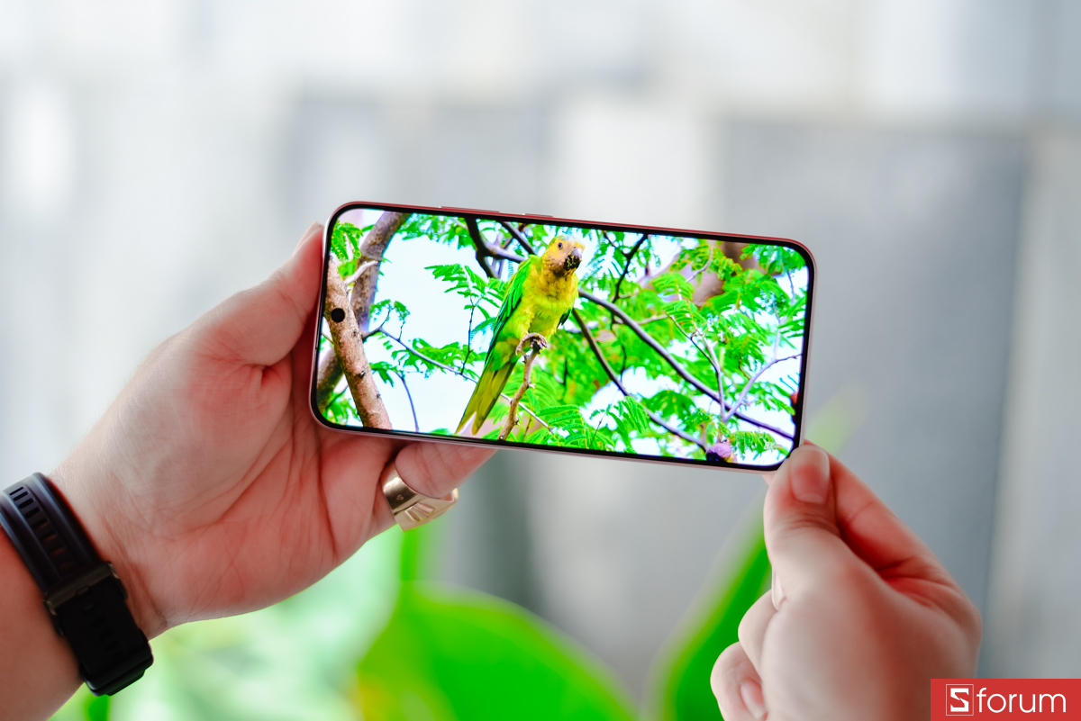 Màn hình AMOLED mang đến màu sắc rực rỡ, sống động