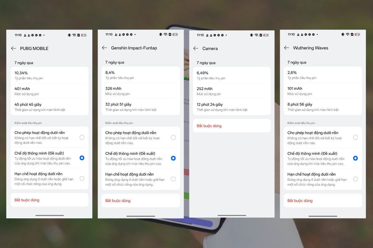 Biểu đồ pin OPPO Find X8
