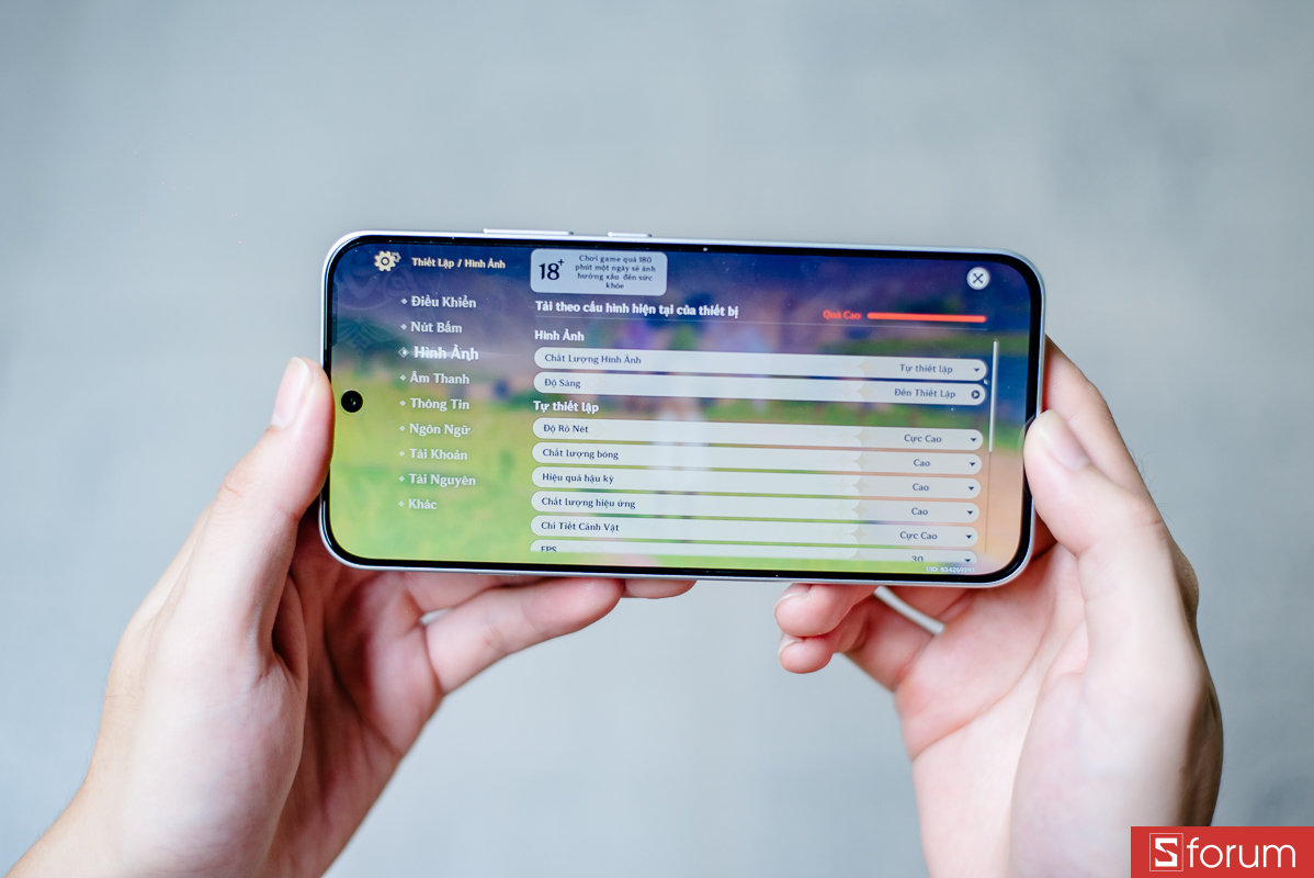Đánh giá OPPO Reno16 F 5G về hiệu năng khi chơi Genshin Impact