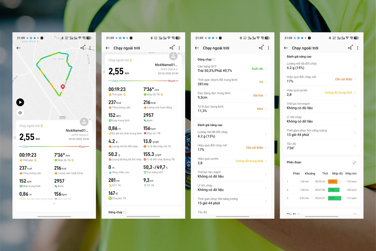 Đồng hồ thể hiện chi tiết các thông số trực quan