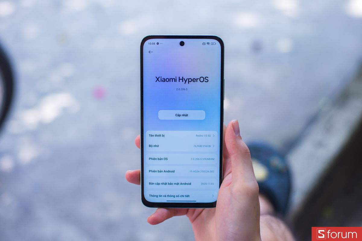 Redmi 15 5G chạy HyperOS 2.0 dựa trên nền Android 15