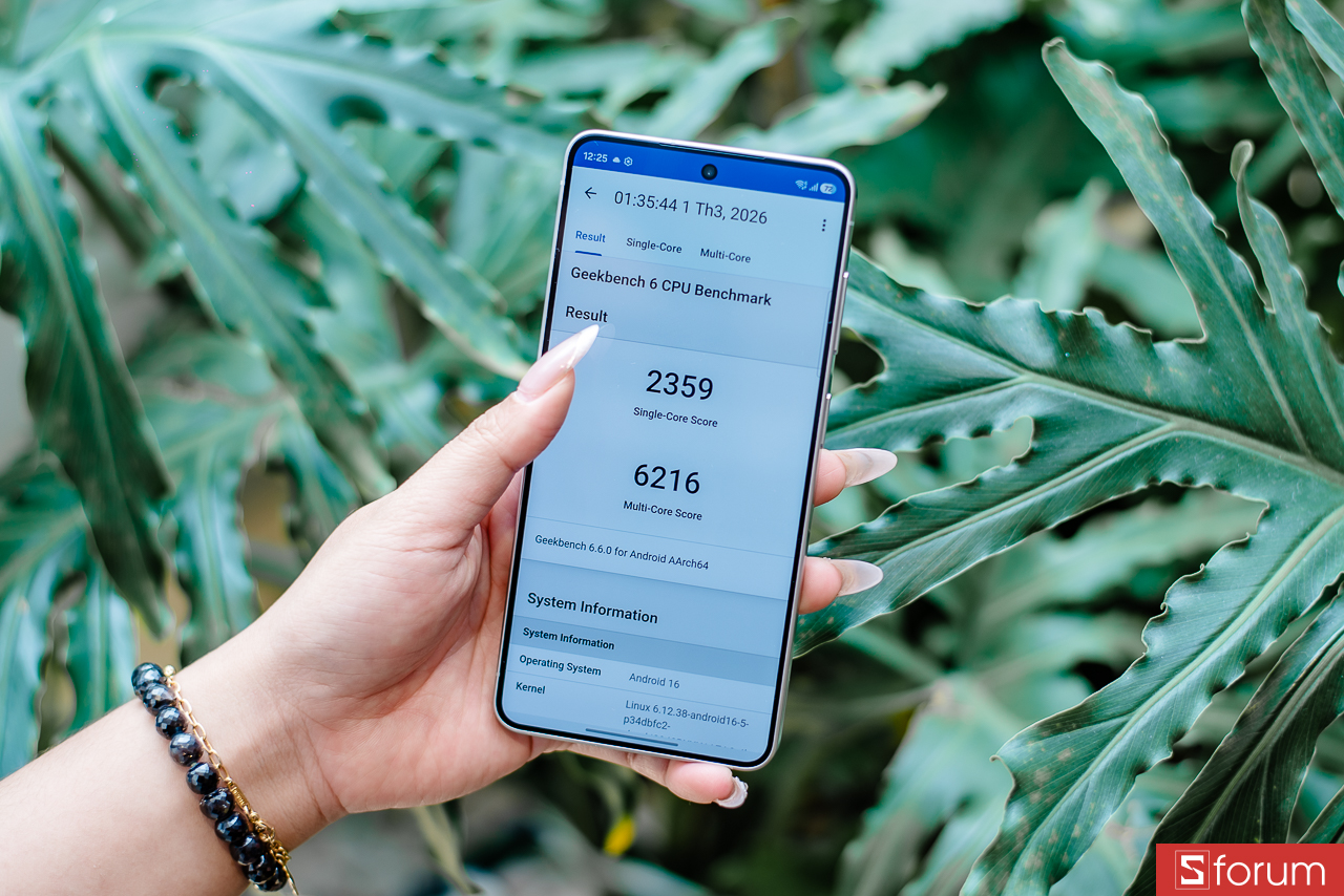 Điểm hiệu năng với Geekbench 6