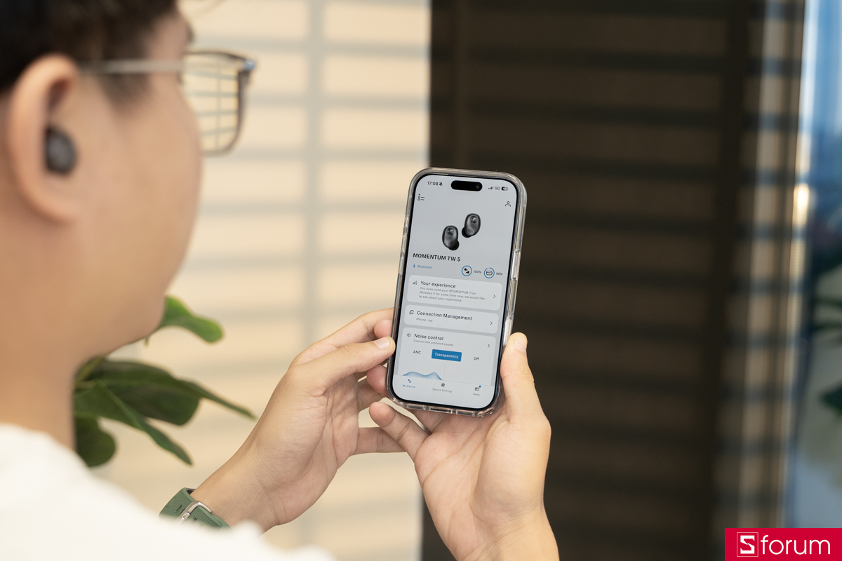 Trên tay Sennheiser MOMENTUM True Wireless 5: Tính năng và kết nối