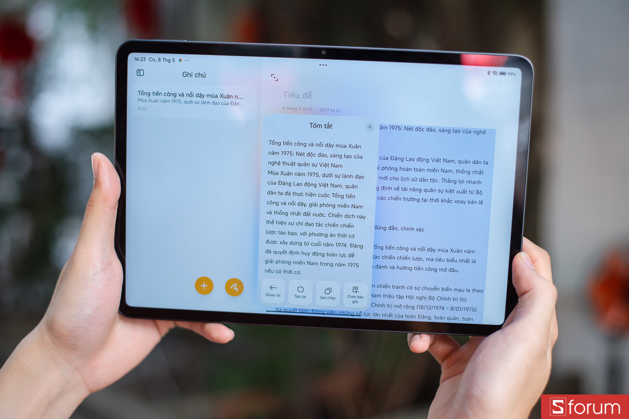 Tính năng viết AI trên Xiaomi Pad 8
