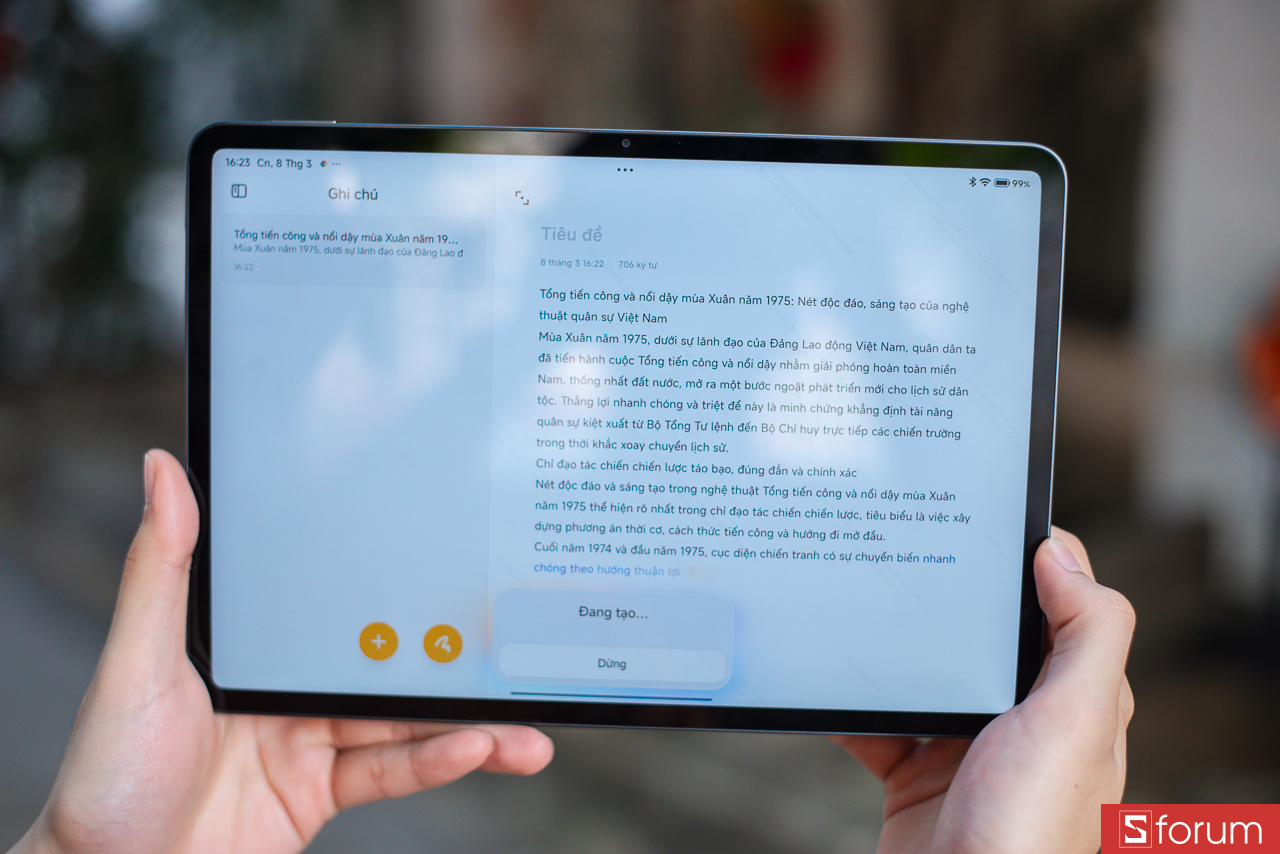 Tính năng viết AI trên Xiaomi Pad 8