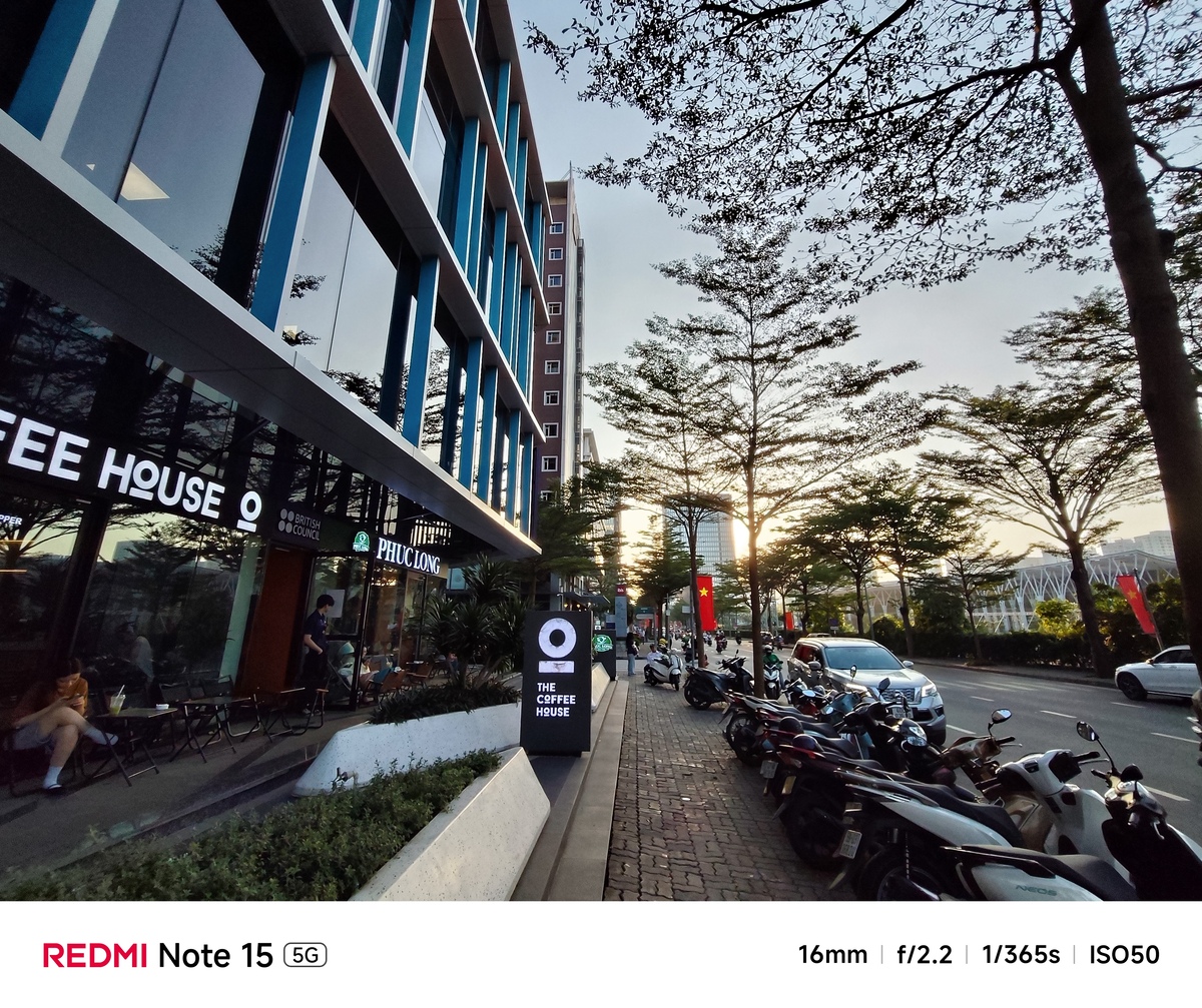 Camera góc siêu rộng trên Xiaomi Redmi Note 15 5G