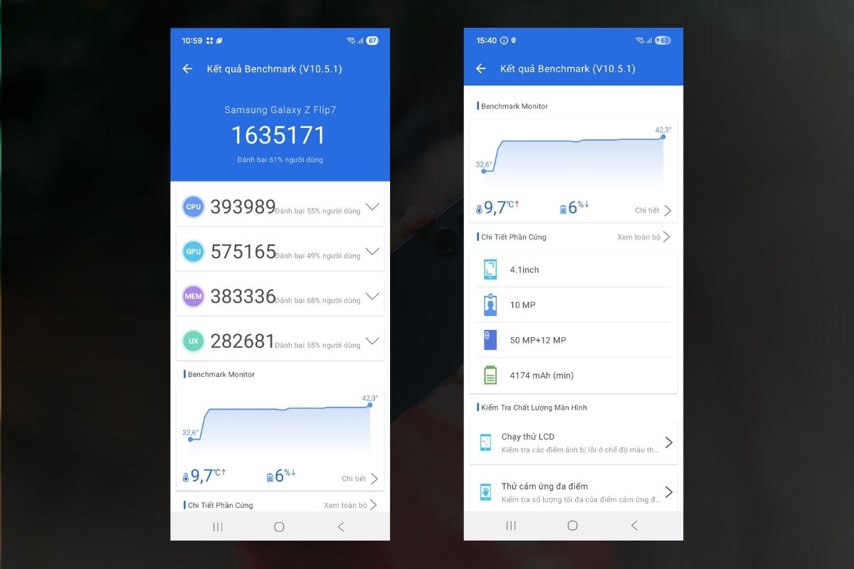 Đánh giá hiệu năng Samsung Galaxy Z Flip7 bằng phần mềm