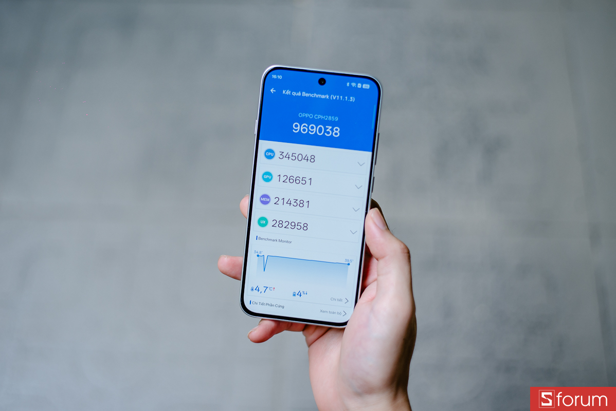 Đánh giá hiệu năng OPPO Reno16 F 5G với điểm AnTuTu Benchmark