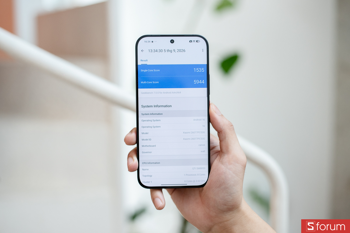 Đánh giá hiệu năng Xiaomi POCO F9 Ultra với Geekbench