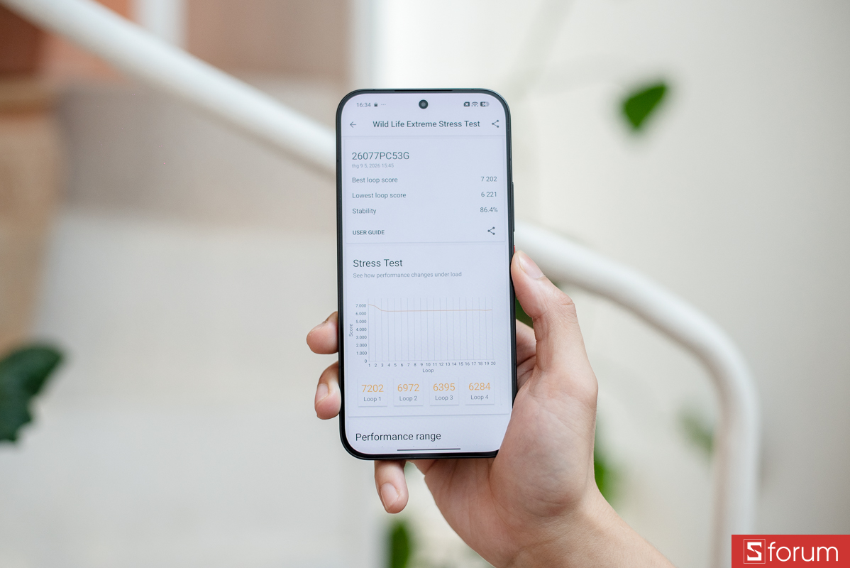 Đánh giá hiệu năng Xiaomi POCO F9 Ultra với 3DMark Wild Life Extreme Stress Test