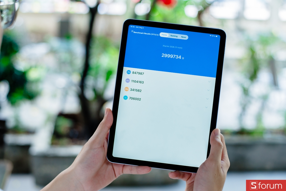 AnTuTu: iPad Air M4 đạt 2,999,734 điểm, gần chạm mốc 3 triệu