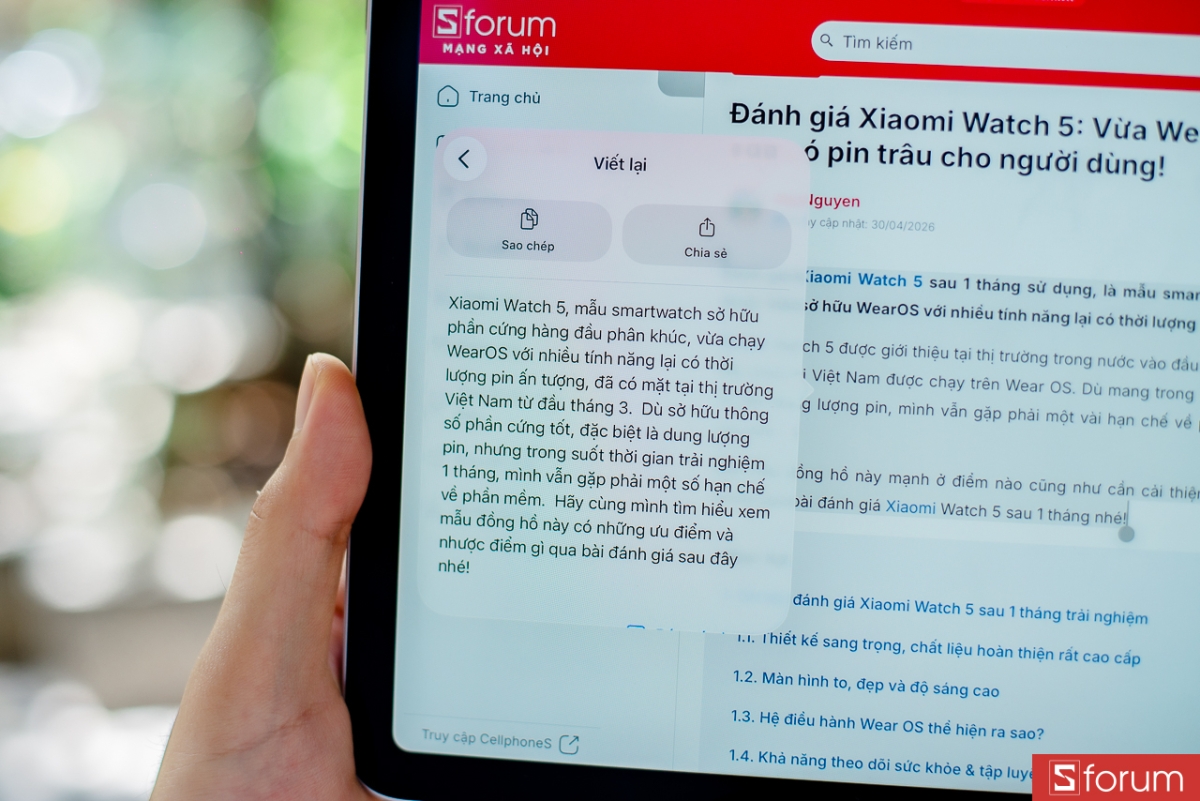 Đánh giá iPad Air M4 về AI: Chưa phải yếu tố tiềm năng
