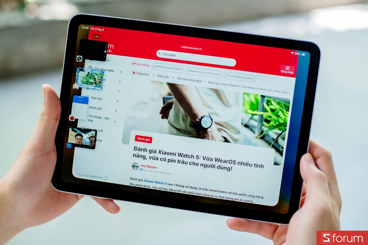 Đánh giá iPad Air M4 về hệ điều hành: Đa nhiệm xịn
