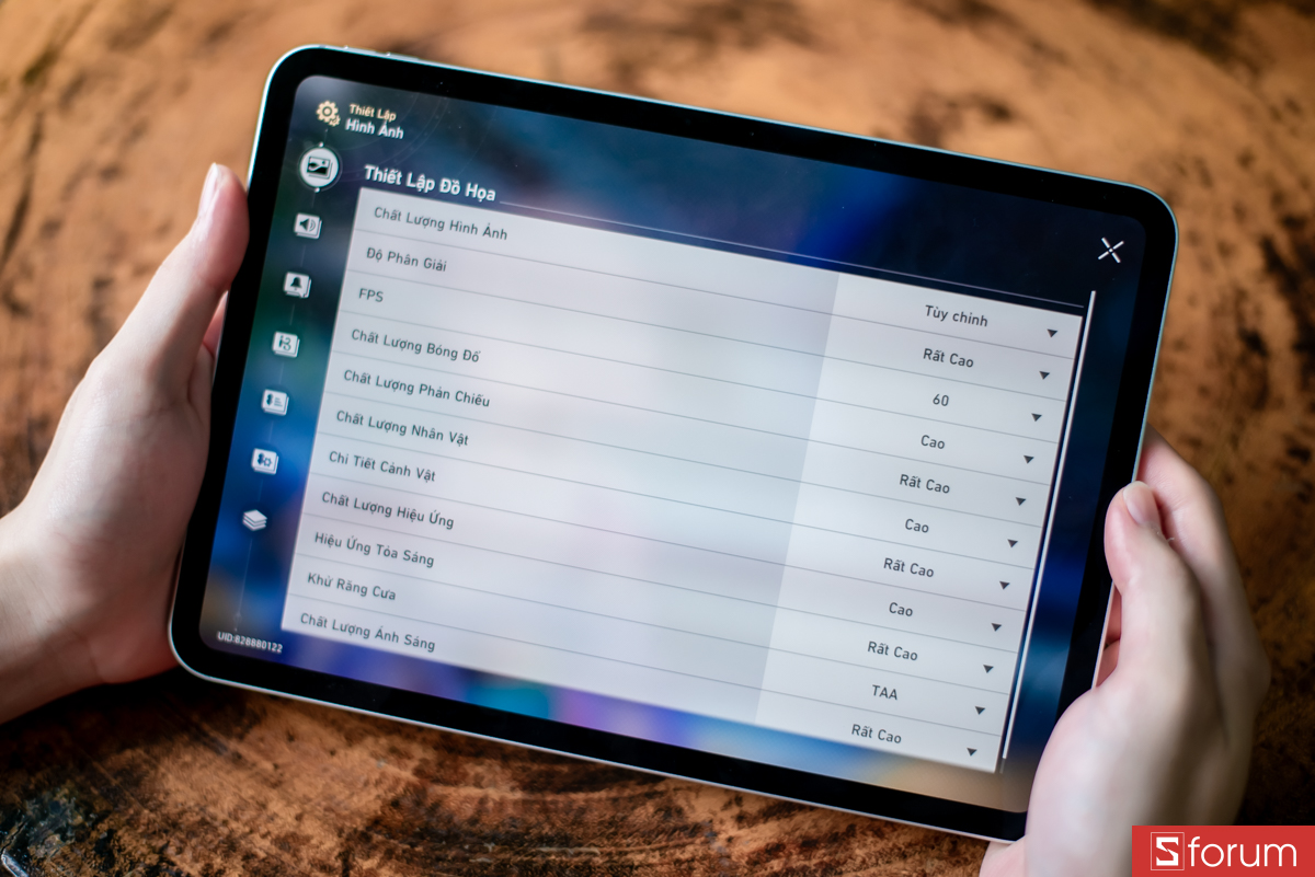 Chơi game với mức thiết lập đồ họa cao nhất vẫn chưa thể làm khó được chiếc iPad này.